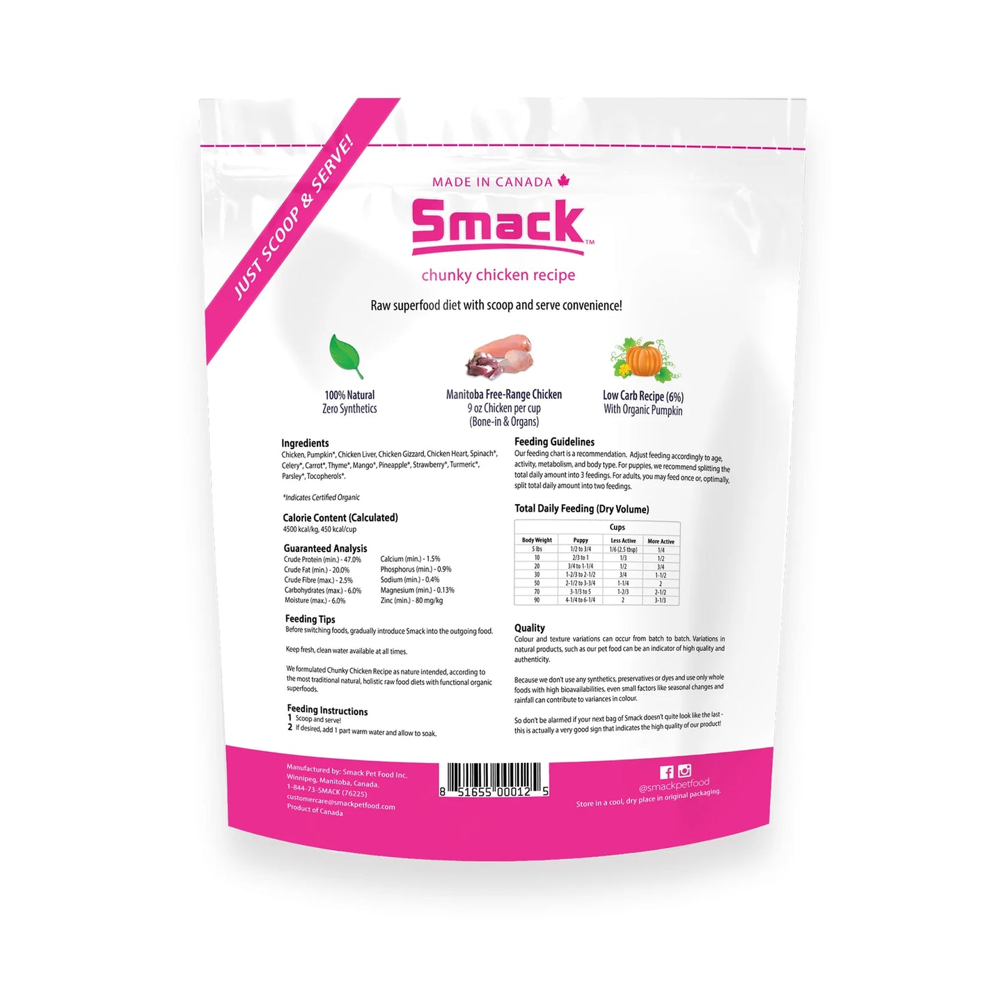 Smack Chunky Chicken Dog Food