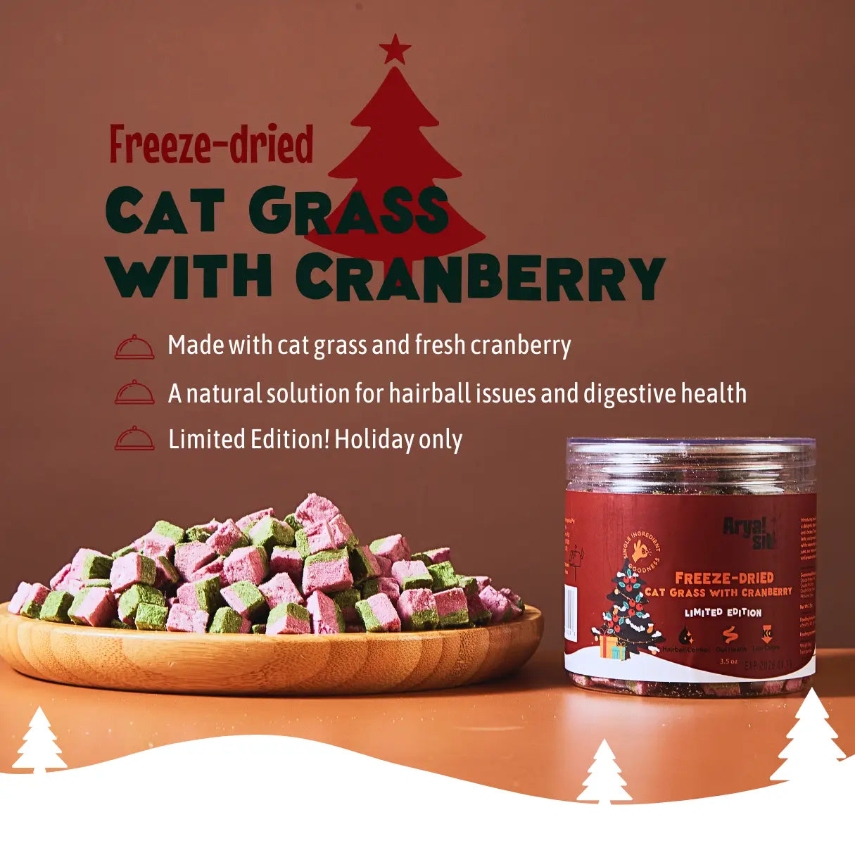 Freeze-Dried Cat Grass with Cranberry image 1