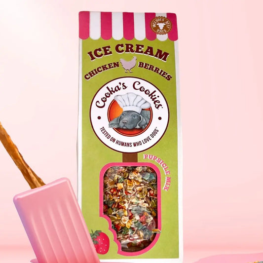 Ice-Cream Mix with Real Chicken & Strawberry For Pets image 1